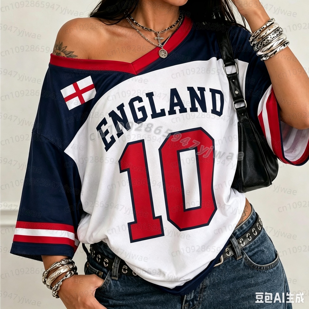 Badminton England - T-shirt da Calcio Estiva 2026 Donna