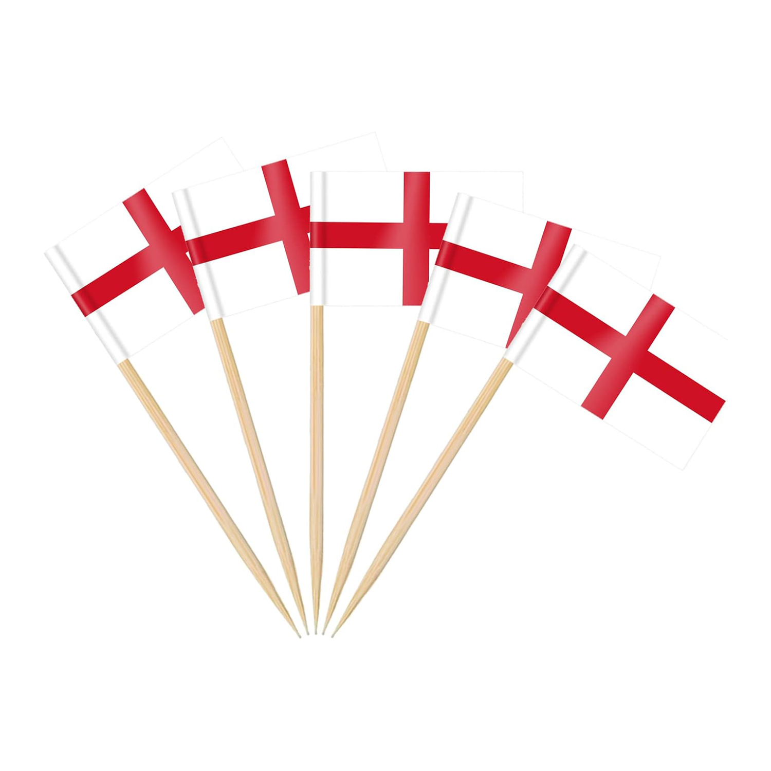 Badminton England - Stuzzicadenti con bandiera dell'Inghilterra, 100 pezzi
