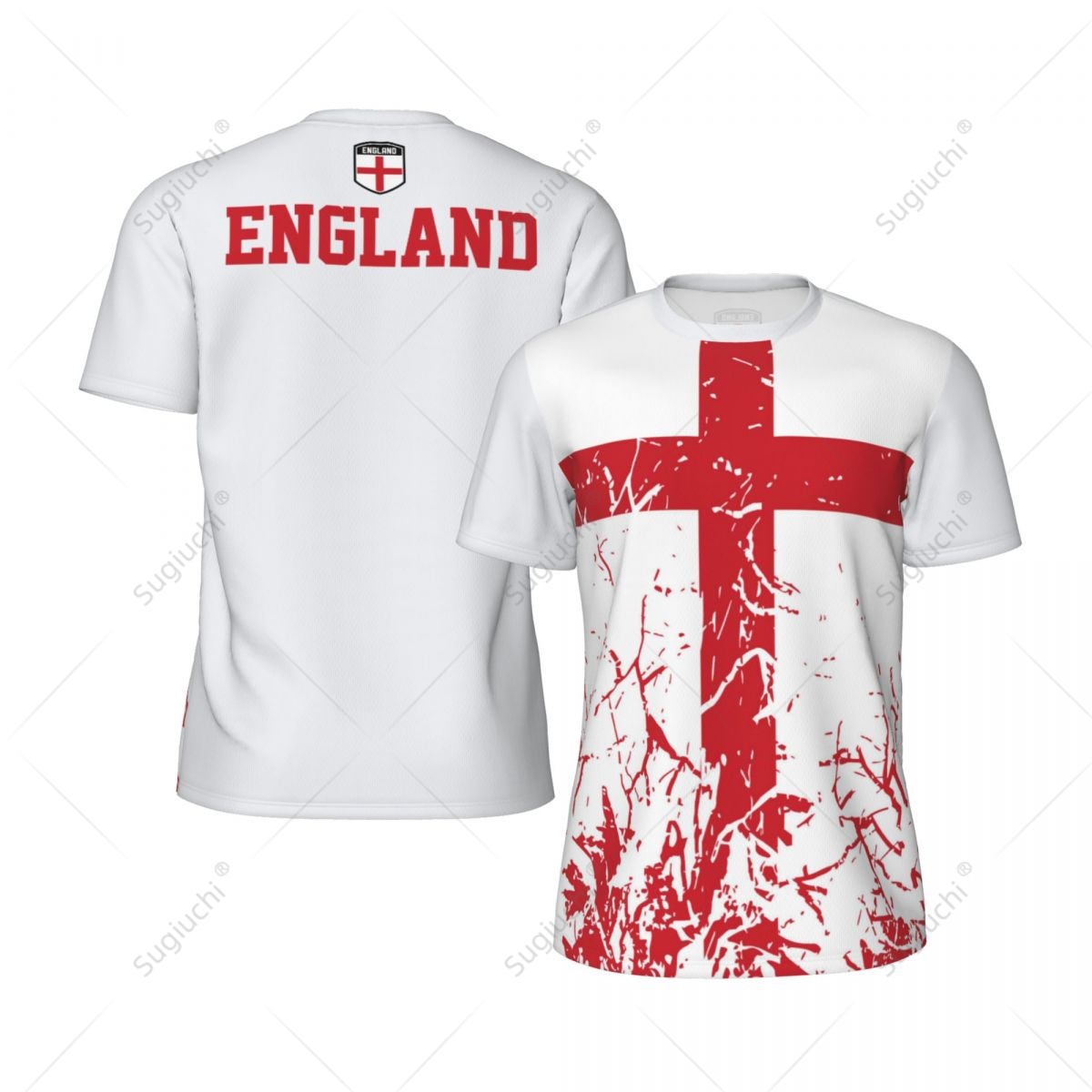 Badminton England - T-shirt sportiva da uomo con design