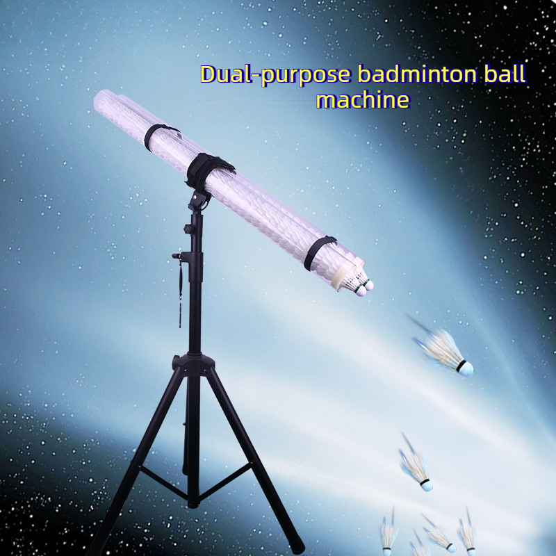 Badminton Rebound Trainer - Tubo di lancio portatile per badminton,