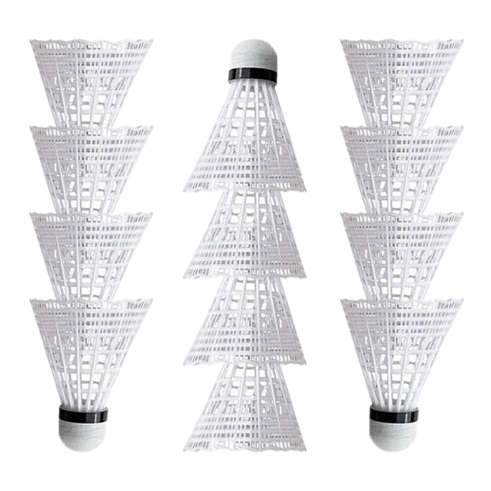 Nylon Shuttlecock 12 - Volani per badminton all'aperto, 12 pezzi,