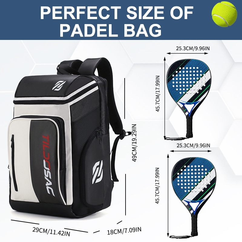 Badminton Shoes - Zaino Unisex per Racchette da Padel