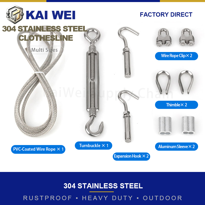String Tension Clip - KAIWEI Set di Fune in Acciaio