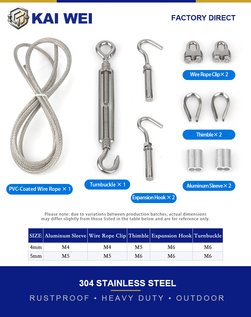 KAIWEI Set di Fune in Acciaio  - String Tension Clip recensione e prezzo